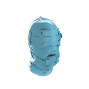 Pleather Full Face Removable Eye & Mouth in Blue