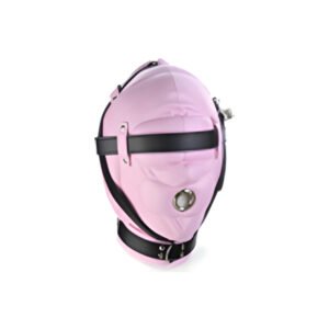 Pleather Full Face with Strap & Mouth Open in Pink