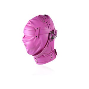 Pleather Full Face with Strap in Pink