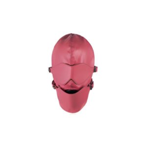 Removable Eyes & Mouth Pleather Mask in Maroon