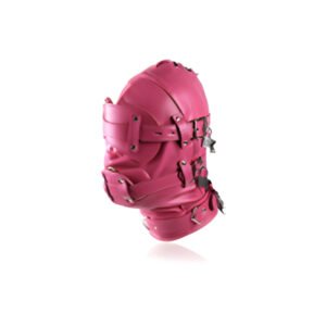 Pleather Full Face with Strap in Maroon