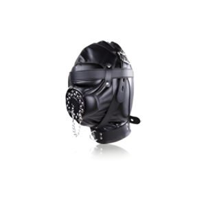 Pleather Gas Mask in Black