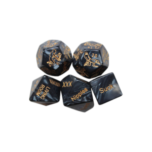 Sex Dice Black Set (5pcs)