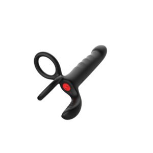 Ball-Hugging Design Cock Ring With Dildo