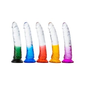 Regular Two Tone Transparent Dildo