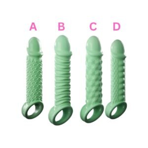 Vibrating Penis Sleeve: Single Speed, Battery Powered