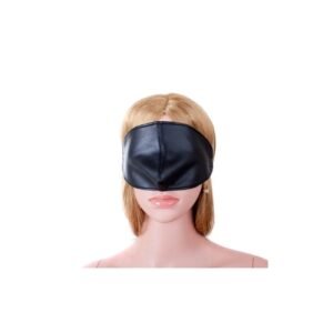 Solid PU Leather Black Blindfold