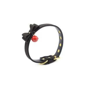 PU Leather Bowtie Collar with Bell