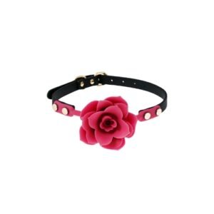 PU Leather Neck Strap with Rose Gag
