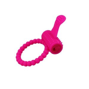 Vibrating Silicone Cock Ring with Tongue