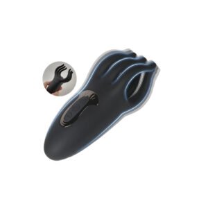 Realistic Finger Penis Glans Trainer: 10 Frequency USB Charge